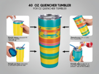 40 oz Quencher Tumbler Sublimation Design, How easy is it to use?