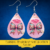 Valentine Teardrop Earring Template PNG, Instant Download