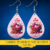 Valentine Teardrop Earring Template PNG, Instant Download