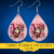 Valentine Teardrop Earring Template PNG, Instant Download