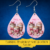 Valentine Teardrop Earring Template PNG, Instant Download