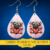 Valentine Teardrop Earring Template PNG, Instant Download