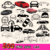 300 CAR SVG PNG Bubble Clipart Image, Instant Digital Download