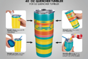 40 oz Quencher Tumbler Sublimation Design, How easy is it to use?